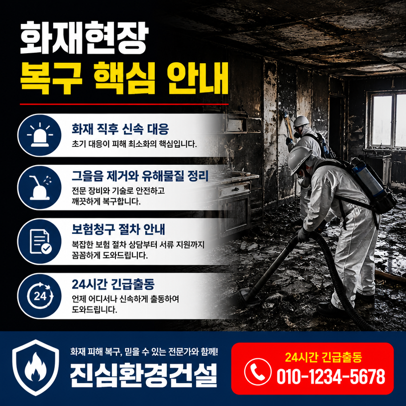 화재현장 복구와 보험청구를 한눈에 정리