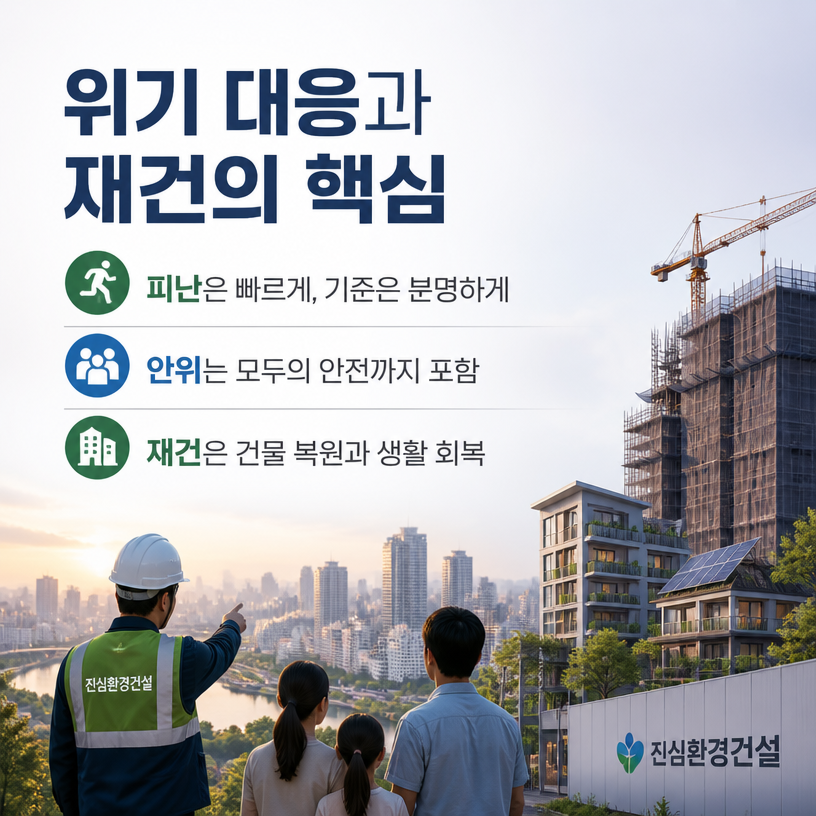 진심환경건설이 전하는 위기 대응과 재건의 원칙